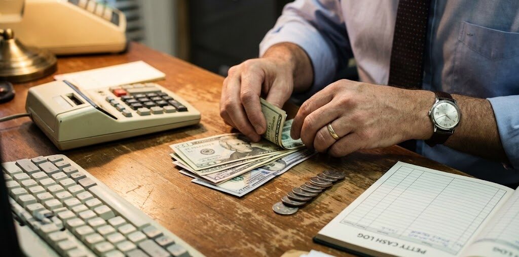 Realización de arqueo de caja ciego y conteo de dinero en hotel.